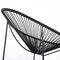 Armen Living Acapulco Indoor Outdoor Steel Papasan Lounge Chair with Black Rope LCACSIBL - alternate 6